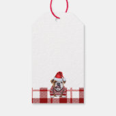 Funny Christmas Bulldog für Hundefreunde Geschenkanhänger (Rückseite)
