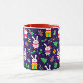 Funny Christmas Bunnies Tasse (Zentrum)