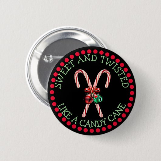 Funny Christmas Button (Vorne & Hinten)