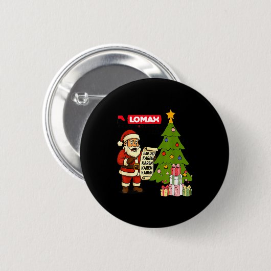 Funny Christmas  Button (Vorne & Hinten)