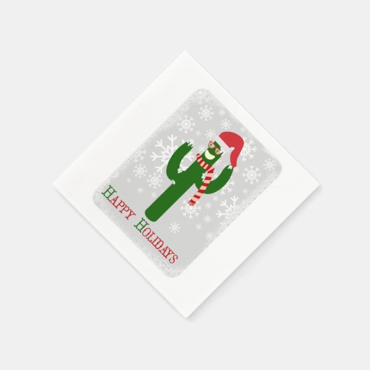 Funny Christmas Cactus Serviette (Ecke)