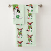 Funny Christmas Calico Cat Badhandtuch Set (Insitu)