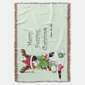 Funny Christmas Calico Cat Decke (Vorderseite Vertikal)