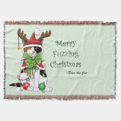 Funny Christmas Calico Cat Decke (Vorderseite)