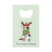 Funny Christmas Calico Cat Geldbeutel Flaschenöffner (Vorderseite)