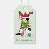 Funny Christmas Calico Cat Geschenkanhänger (Vorderseite)