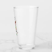Funny Christmas Calico Cat Glas (Links)