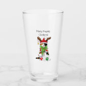 Funny Christmas Calico Cat Glas (Vorderseite)