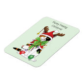 Funny Christmas Calico Cat Magnet (Linke Seite)