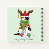 Funny Christmas Calico Cat Notizblock (Rückseite)