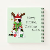 Funny Christmas Calico Cat Notizblock (Rückseite)