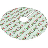 Funny Christmas Calico Cat Polyester Weihnachtsbaumdecke (Schrägansicht)