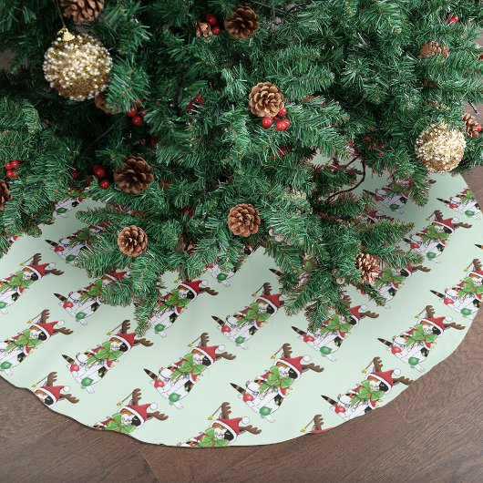 Funny Christmas Calico Cat Polyester Weihnachtsbaumdecke
