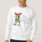 Funny Christmas Calico Cat Sweatshirt (Vorderseite)
