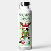 Funny Christmas Calico Cat Trinkflasche (Vorderseite)