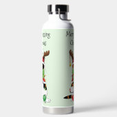 Funny Christmas Calico Cat Trinkflasche (links)