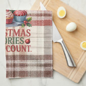 Funny Christmas Calories Don't Count Kitchen Towel Geschirrtuch (Viertel Falte)