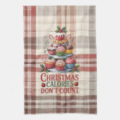 Funny Christmas Calories Don't Count Kitchen Towel Geschirrtuch (Vertikal)