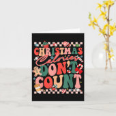 Funny Christmas Calories Don't Count Xmas Cookie Karte (Gelbe Blume)