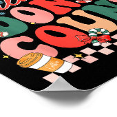 Funny Christmas Calories Don't Count Xmas Cookie  Poster (Ecke)