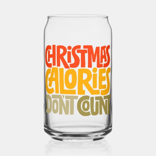 Funny Christmas Calories zählen Design nicht Dosenglas (Vorderseite)