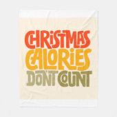 Funny Christmas Calories zählen Design nicht Fleecedecke (Vorderseite)