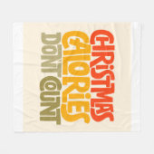 Funny Christmas Calories zählen Design nicht Fleecedecke (Vorderseite (Horizontal))