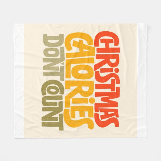 Funny Christmas Calories zählen Design nicht Fleecedecke (Vorderseite (Horizontal))
