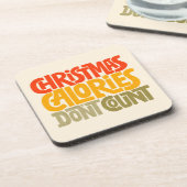 Funny Christmas Calories zählen Design nicht Getränkeuntersetzer (Linke Seite)
