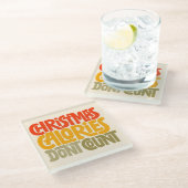 Funny Christmas Calories zählen Design nicht Glasuntersetzer (Schrägansicht)