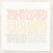 Funny Christmas Calories zählen Design nicht Glasuntersetzer (Rückseite)