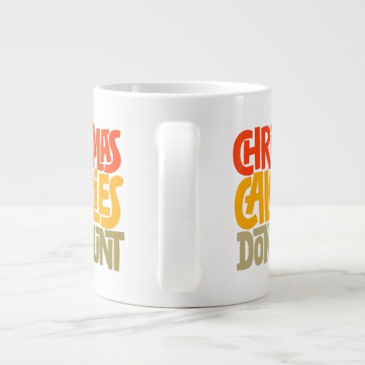 Funny Christmas Calories zählen Design nicht Jumbo-Tasse (Rückseite)