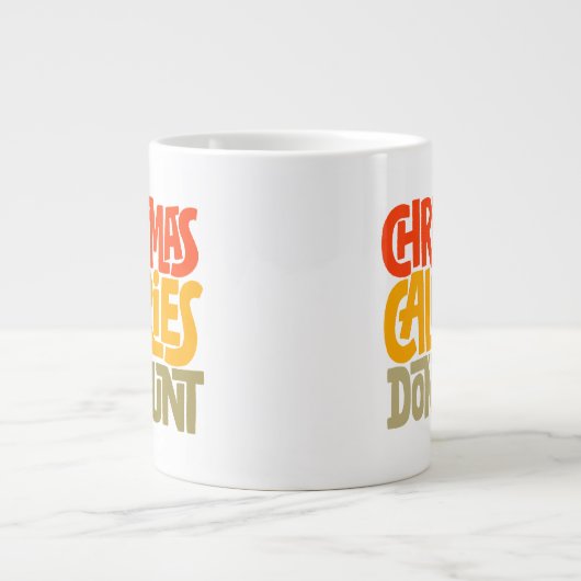 Funny Christmas Calories zählen Design nicht Jumbo-Tasse (Vorderseite)