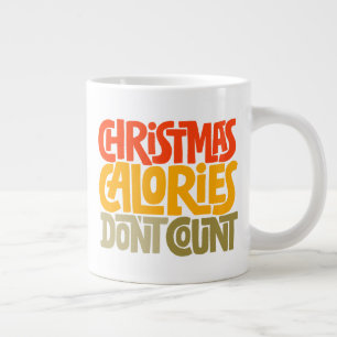 Funny Christmas Calories zählen Design nicht Jumbo-Tasse