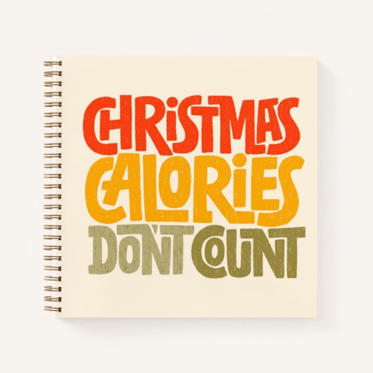 Funny Christmas Calories zählen Design nicht Notizblock (Vorderseite)