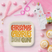 Funny Christmas Calories zählen Design nicht Pappteller (Party)