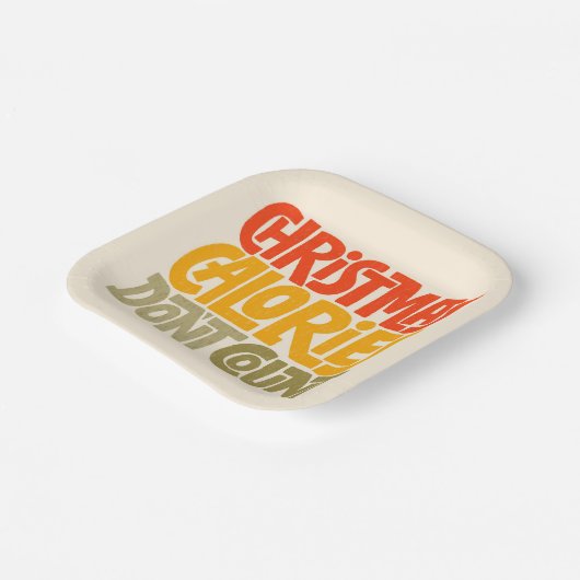 Funny Christmas Calories zählen Design nicht Pappteller (Gewinkelt)