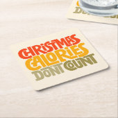 Funny Christmas Calories zählen Design nicht Rechteckiger Pappuntersetzer (angewinkelt)