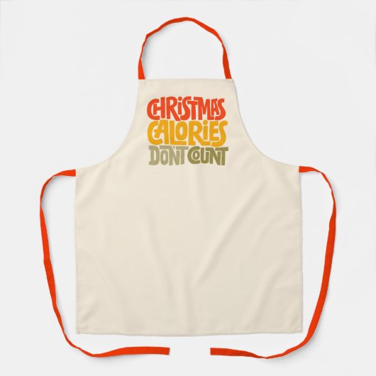 Funny Christmas Calories zählen Design nicht Schürze (Vorderseite)