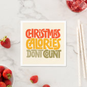 Funny Christmas Calories zählen Design nicht Serviette (Beispiel)