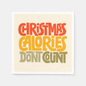 Funny Christmas Calories zählen Design nicht Serviette (Vorderseite)