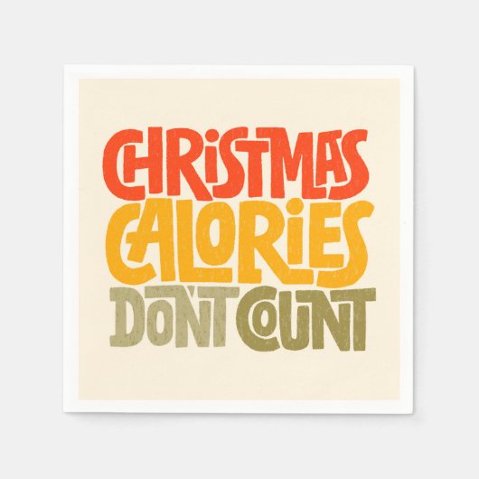 Funny Christmas Calories zählen Design nicht Serviette (Vorderseite)