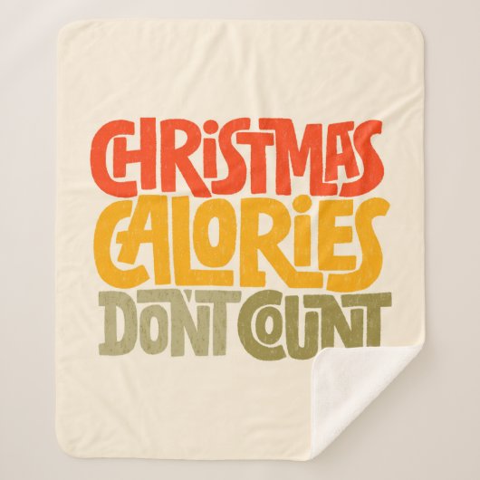 Funny Christmas Calories zählen Design nicht Sherpadecke (Vorderseite)