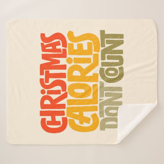 Funny Christmas Calories zählen Design nicht Sherpadecke (Vorderseite (Horizontal))