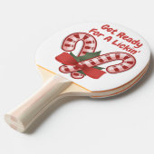 Funny Christmas Candy Cane Lick Smack Talk Tischtennis Schläger (Vorderseite)