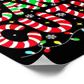 Funny Christmas Candy Cane Lover Crew Xmas Candy C Poster (Ecke)