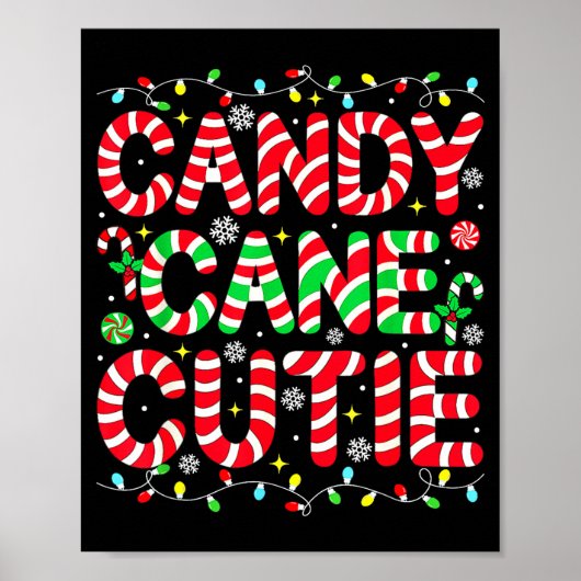 Funny Christmas Candy Cane Lover Crew Xmas Candy C Poster (Vorne)