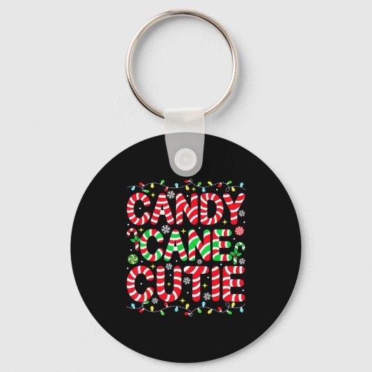 Funny Christmas Candy Cane Lover Crew Xmas Candy C Schlüsselanhänger (Vorderseite)