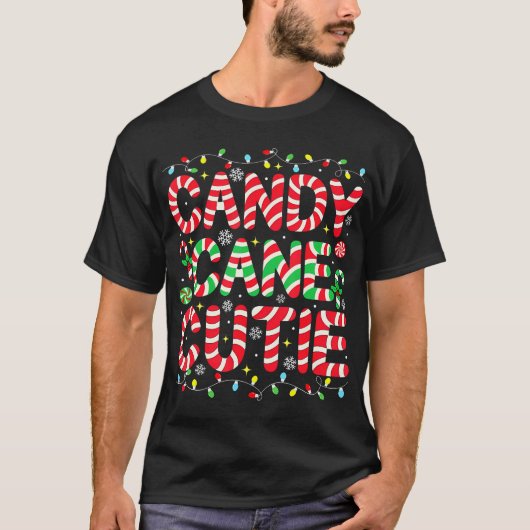 Funny Christmas Candy Cane Lover Crew Xmas Candy T-Shirt (Vorderseite)