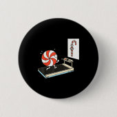 Funny Christmas Candy Cane Peppermint Candy Humor  Button (Vorderseite)